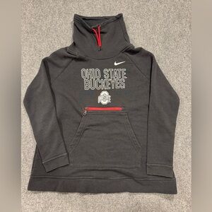Nike Ohio State Buckeyes Cowl Funnel Neck Hoodie Sweatshirt Medium Black